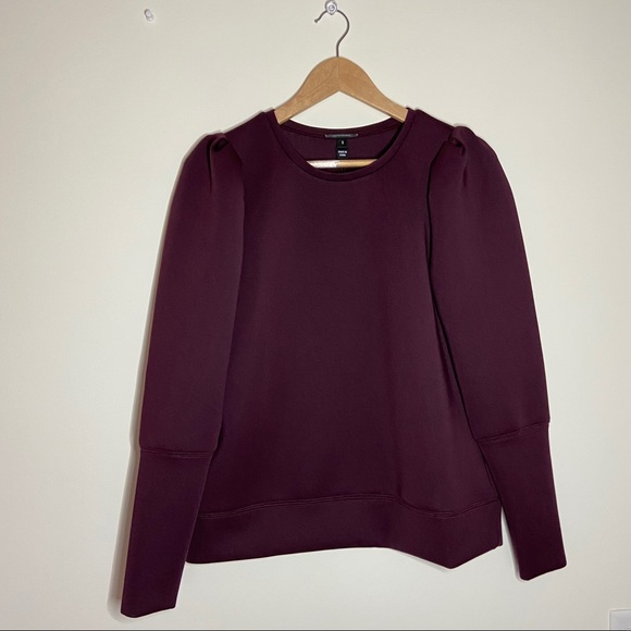 NWT Stella Dot Burgundy Neoprene Pullover - Picture 4 of 8
